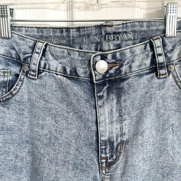 Lane Bryant Boyfriend Jeans, Sz 18 (40" x 32") Distressed Look, New without Tags - Picture 13 of 16